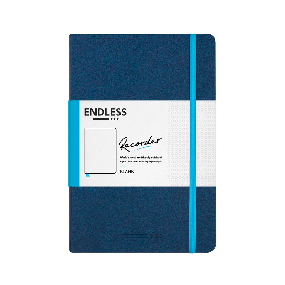 Endless Recorder Notebook A5 - Deep Ocean Blue Hardcover Journal for Writing, Sketching & Note Taking - Perfect for Students, Artists & Professionals