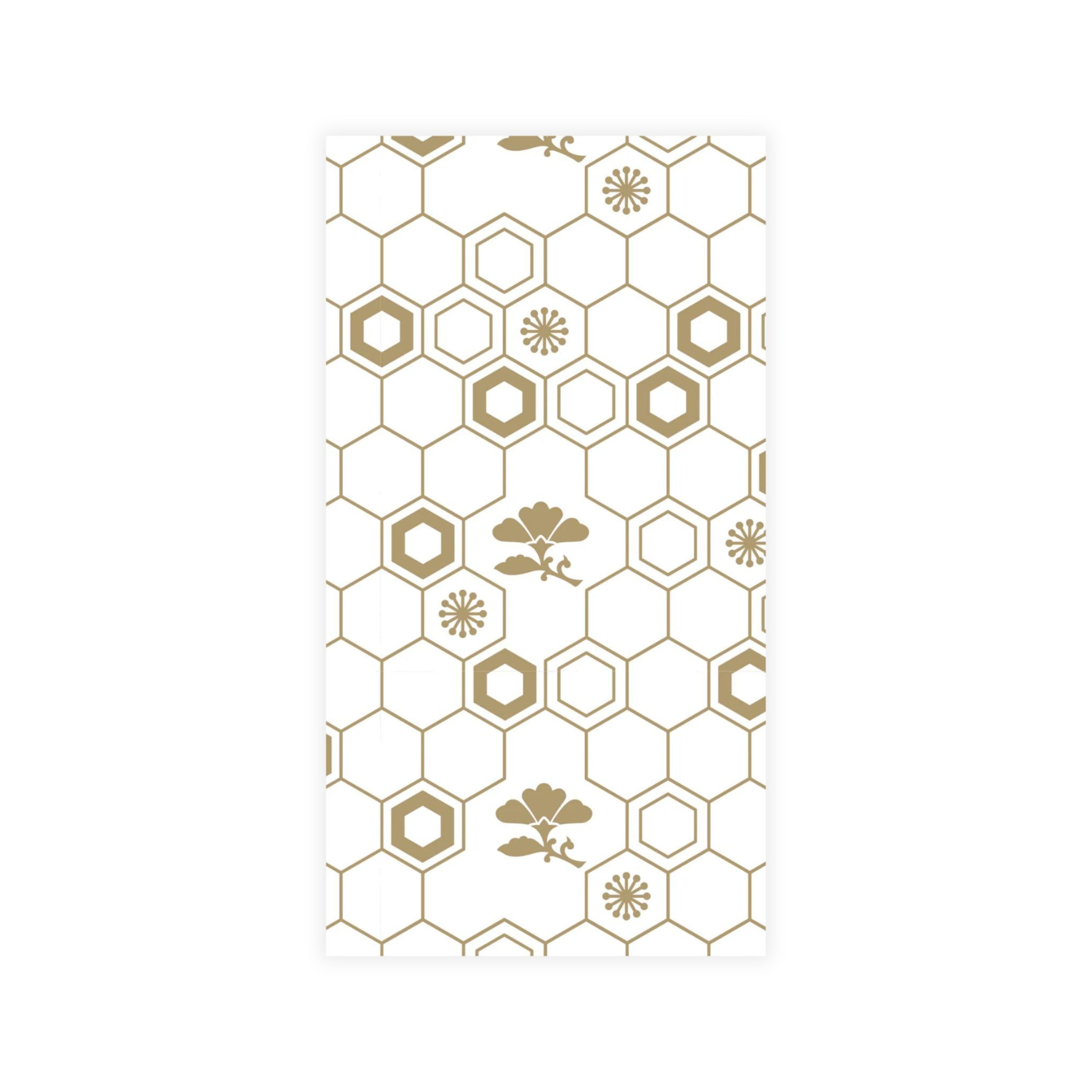 16 Pack Disposable Linen-Like Paper Guest Towels | Honeycomb Floral Pattern | Perfect for Bathrooms, Parties & Hotels