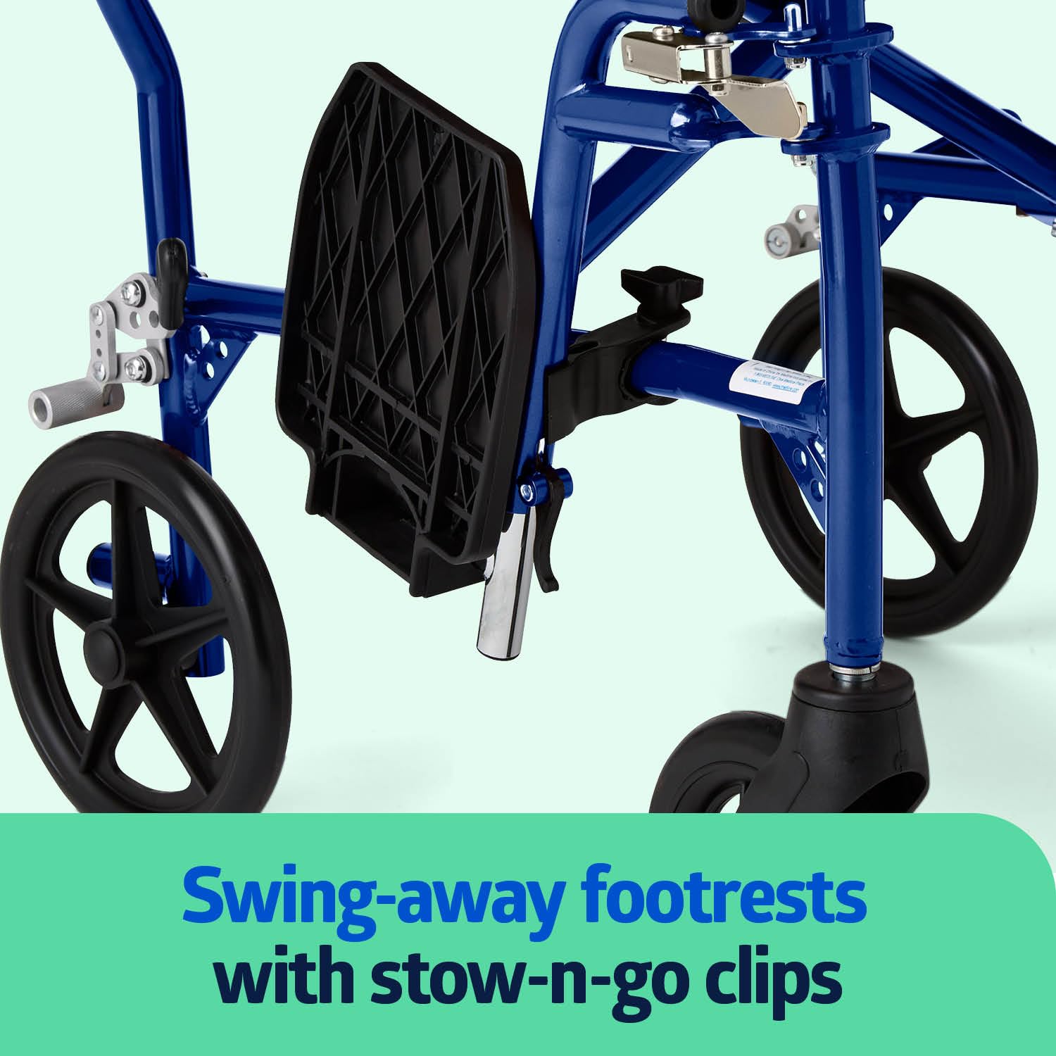 Medline Ultra Lightweight Transport Wheelchair for Adults - Foldable 19