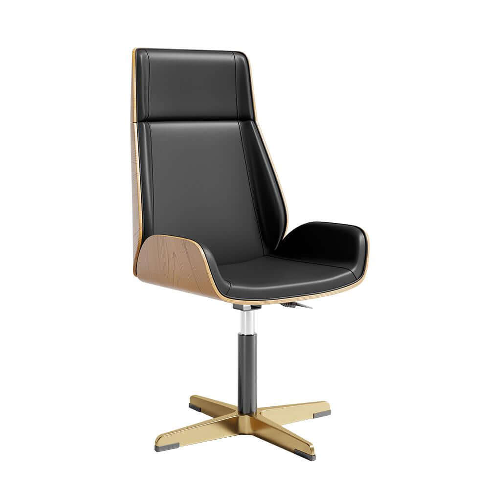 Premium Leather Modern Home Office Chair - Ergonomic High Back Executive Desk Chair with Lumbar Support - Perfect for Working from Home, Gaming & Conference Rooms