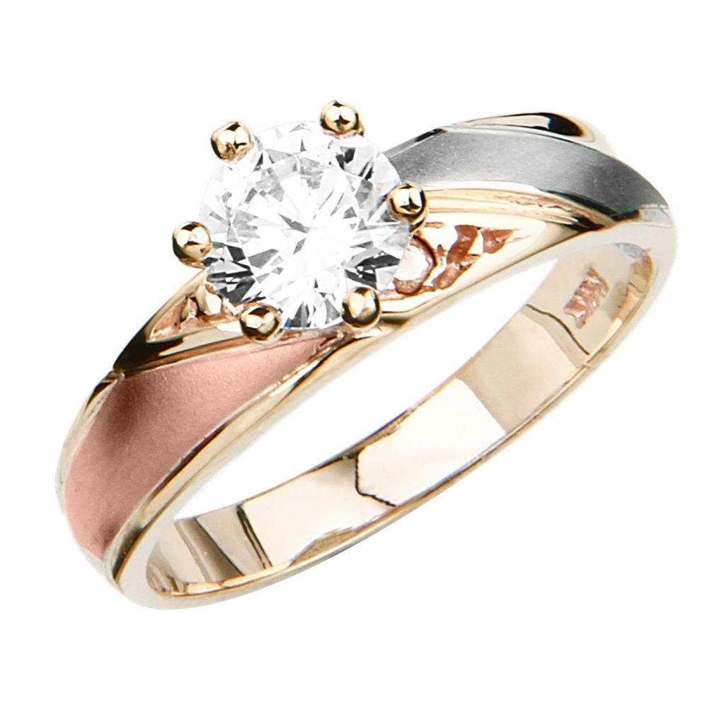 14K Tri-Color Gold Wedding Engagement Ring for Women - Elegant Bridal Jewelry for Proposals, Anniversaries & Special Occasions