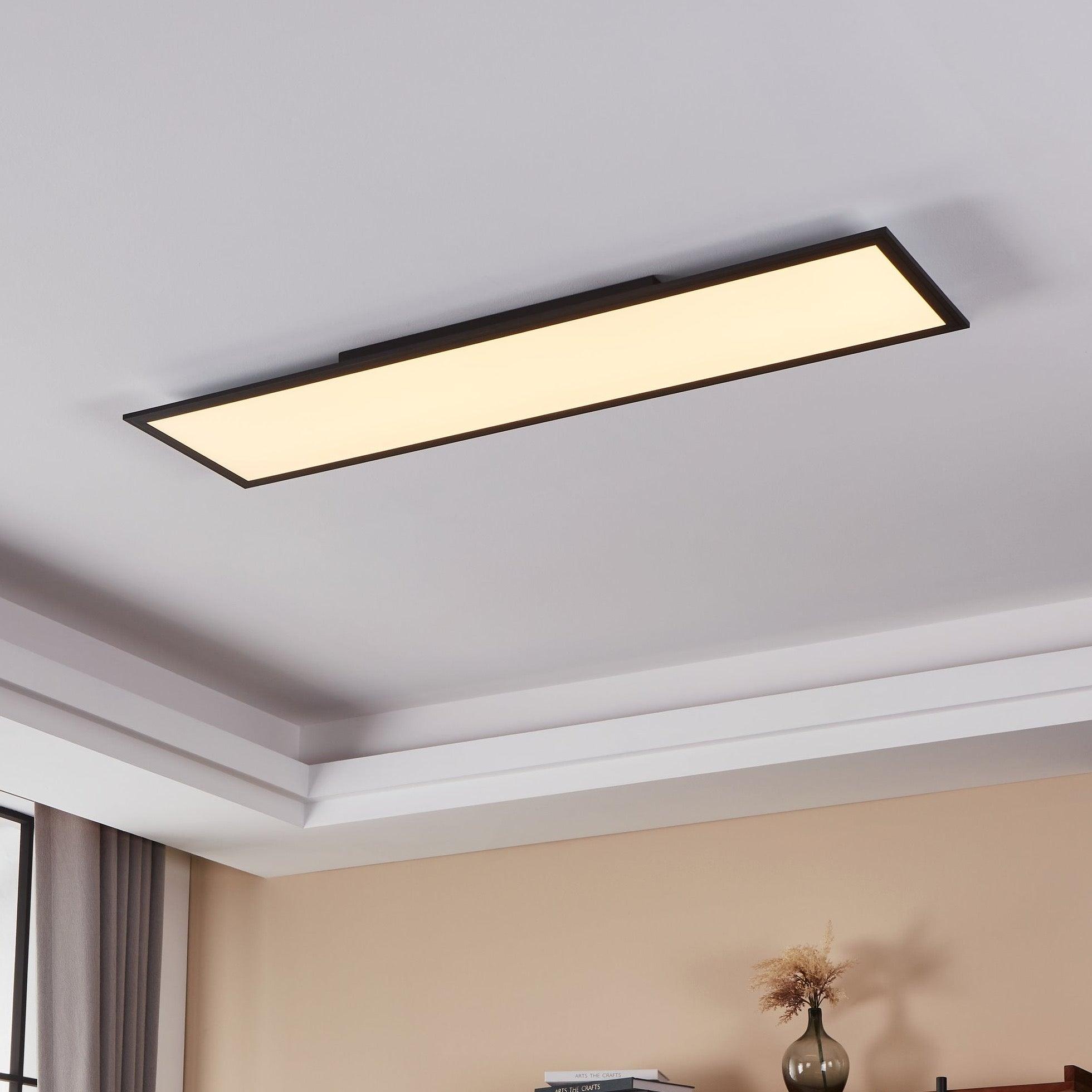 Eglo Connect Salobrena Z Smart LED Panel - White Rectangular Flush Mount Ceiling Light for Home & Office - Dimmable Modern Lighting for Bedroom, Kitchen, Living Room