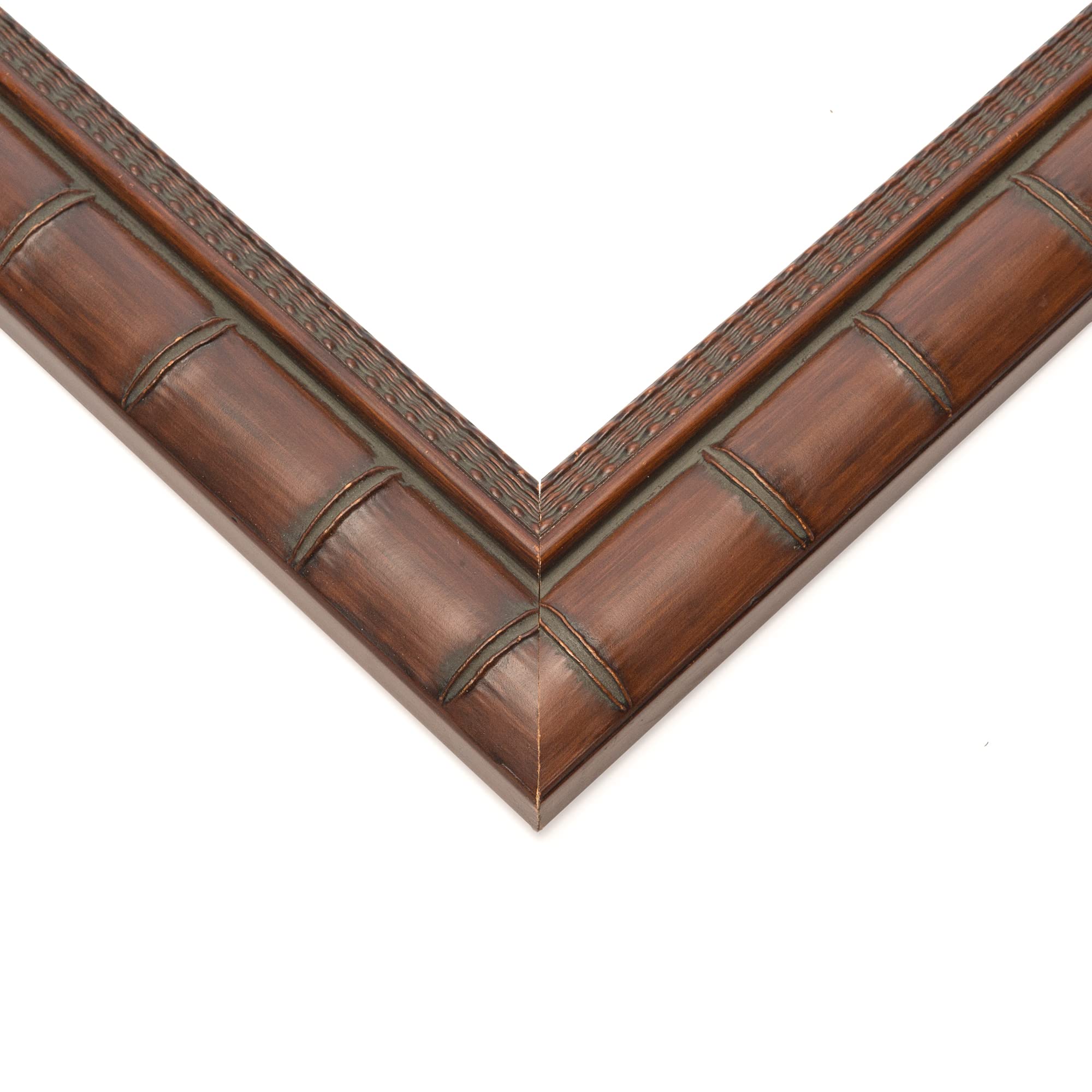 38x20 Brown Bamboo Solid Wood Picture Frame - 1.5 Inch Moulding Width with UV Acrylic Plexiglass & Foam Backing | Wall Decor for Living Room, Bedroom & Office | Includes Hanging Hardware