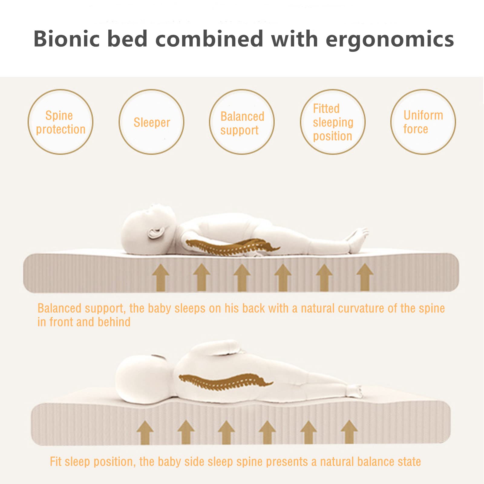 Organic Cotton Baby Lounger for Newborns 0-24 Months - Breathable, Portable Co-Sleeping Nest for Bed - Newborn Essentials (Milk Curry) | Perfect for Nursery, Travel & Breastfeeding Comfort