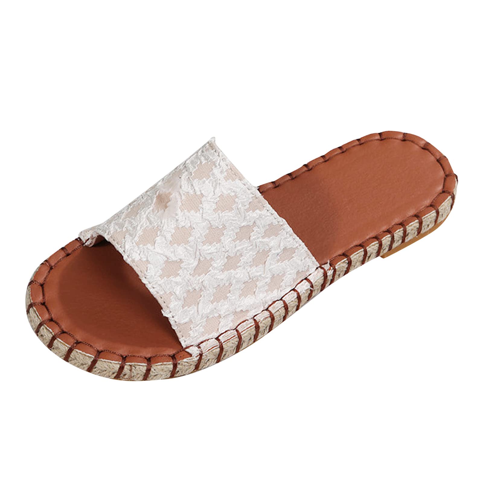 RUIY Women's Casual Bohemian Espadrille Sandals - Comfortable Beach Flats for Summer Outings & Vacation Wear (Size 6) | Perfect for Beach Trips, Poolside Lounging, and Casual Street Style