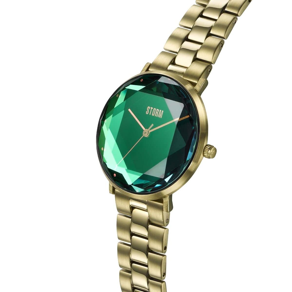 STORM ELEXI Women's Watch - Unique Cut Glass Dial, Two-Tone Brushed & Polished Stainless Steel Band, 50m Water Resistant - Perfect for Everyday Wear, Office & Special Occasions