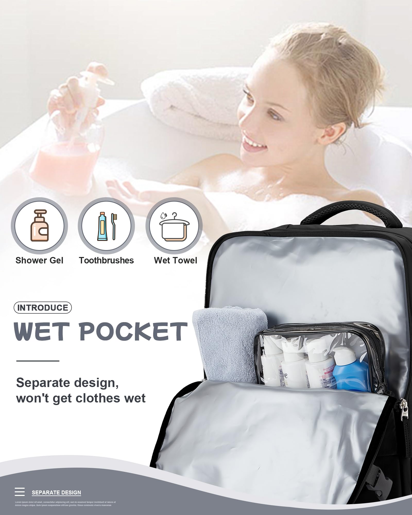 Lightweight Travel Backpack for Women & Men - Airplane Carry On, College Backpack for School, Work & Outdoor Adventures | Durable & Comfortable Daypack for Commuting, Hiking & Business Trips