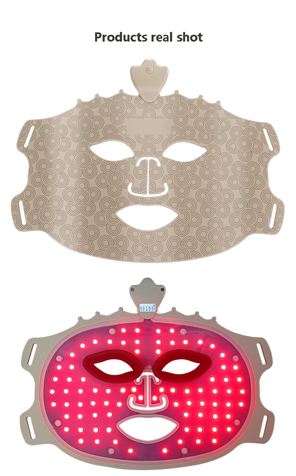 7 Color LED Red Light Therapy Face Mask for Anti-Aging & Skin Rejuvenation - Wireless Light Therapy Device with Eye Protection Cushion - Soft Silicone Facial Treatment for Wrinkles, Acne & Collagen Boost - Perfect for Home Spa & Skincare Routine