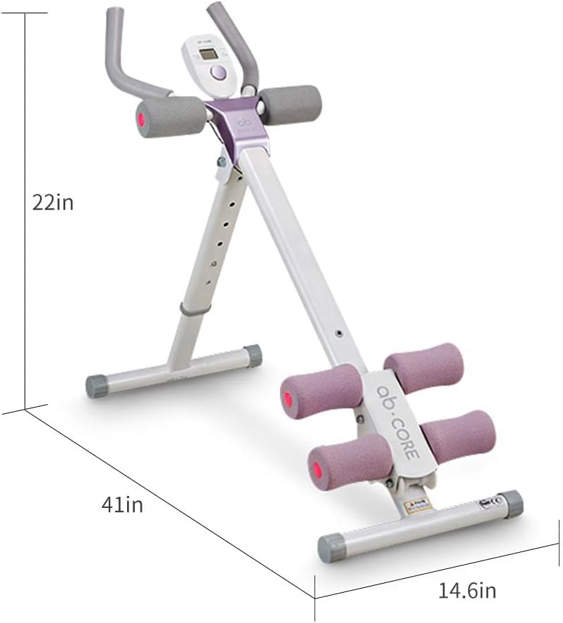 Leikefitness Adjustable Ab Trainer Machine - Full Body Workout Equipment for Core, Waist, Legs & Buttocks with LCD Monitor (AB9300) - Perfect for Home Gym & Fitness Training