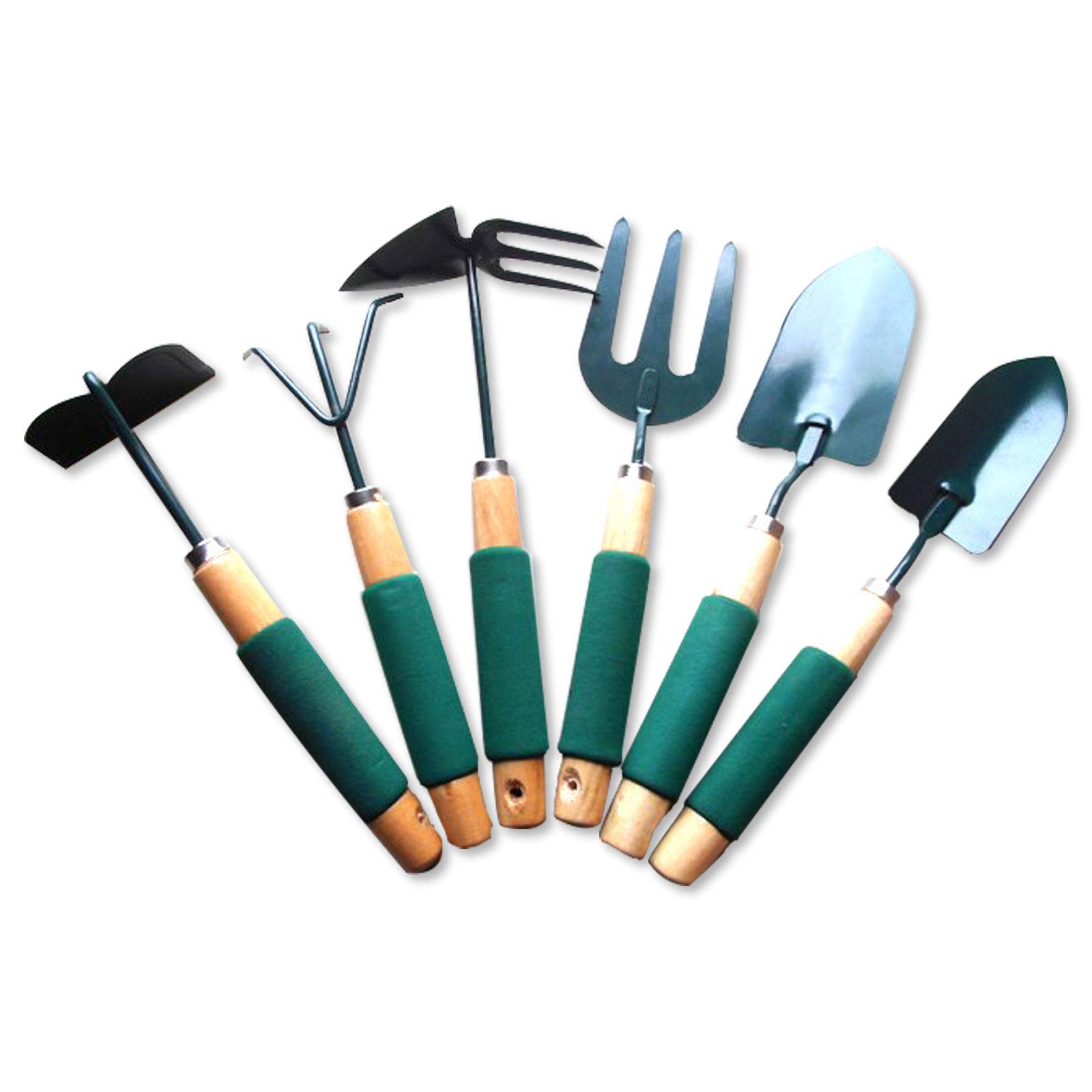 6-Piece Lightweight Garden Tool Set with Soft Rubber Anti-Slip Ergonomic Handle - Perfect for Planting, Weeding, and Landscaping - Ideal Gardening Hand Tools for Home, Yard, and Outdoor Use