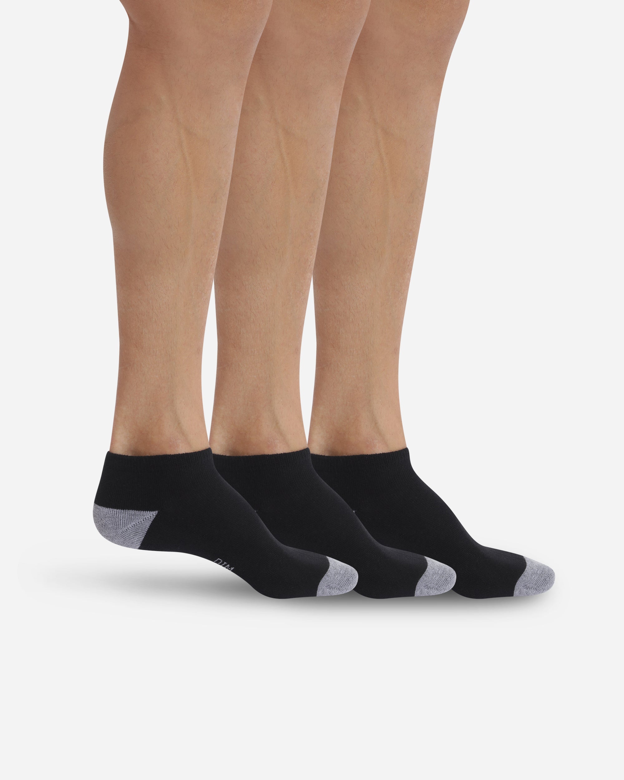 EcoDIM Micro Men's Black Sport Socks 3-Pack - Breathable & Comfortable for Running, Gym & Daily Wear