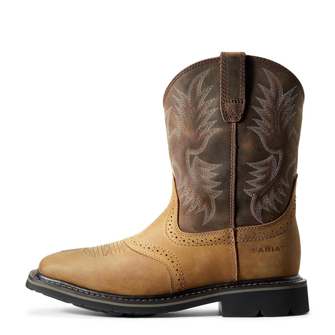Sierra Soft Toe Wide Square Toe Boot Aged Bark
