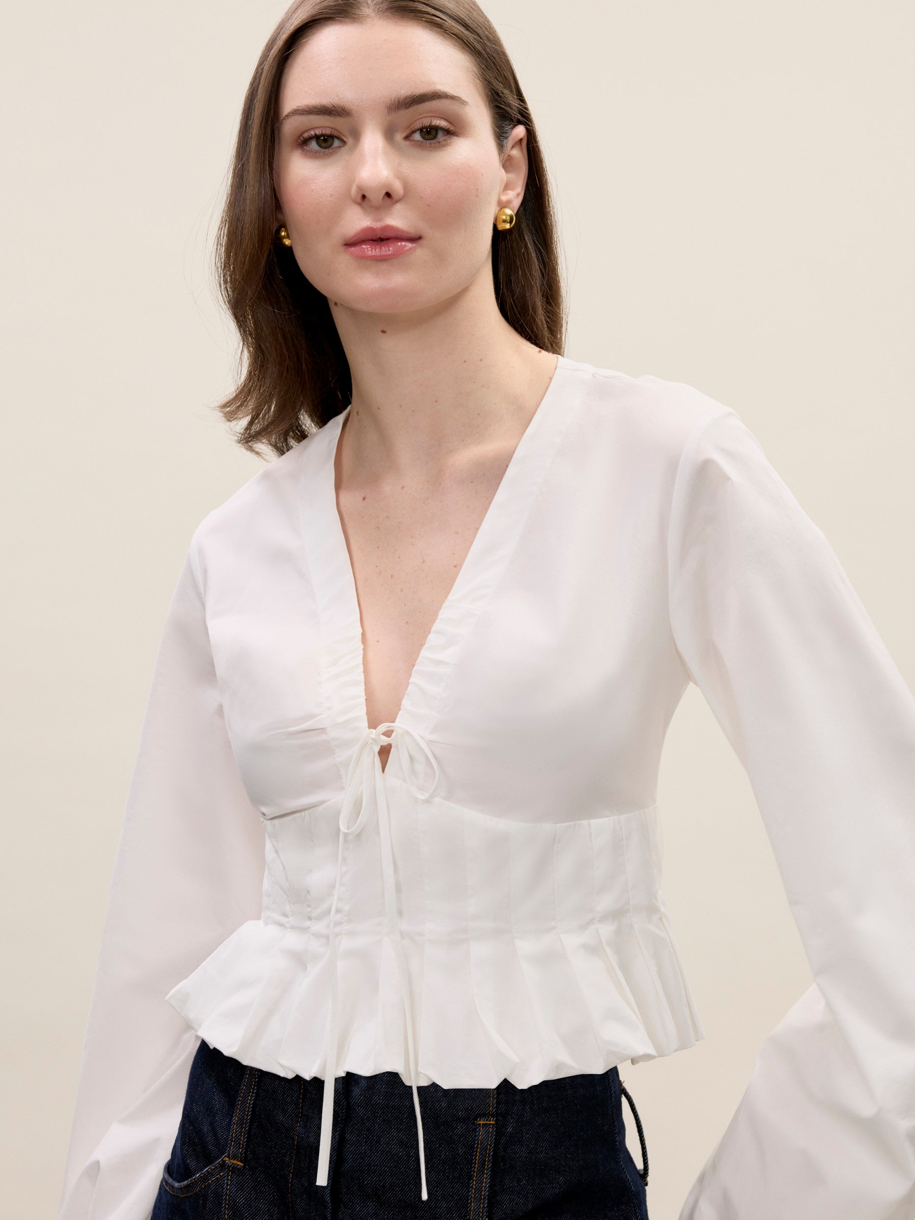 Yara Poplin Blouse for Women - Lightweight & Breathable Summer Shirt - Perfect for Office, Casual Wear & Travel