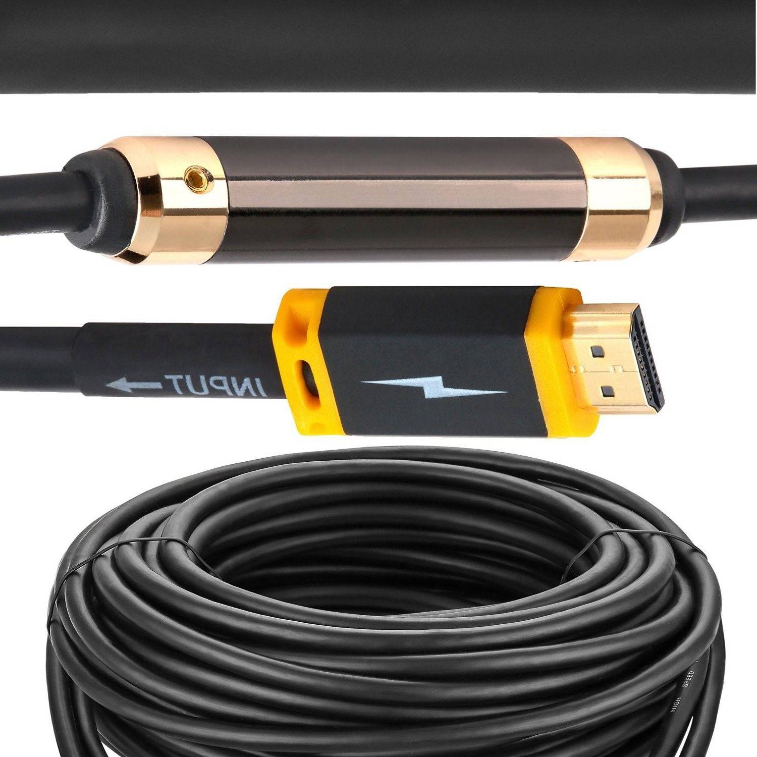 Boltlink High Speed 4K HDMI Cable with Signal Booster - 75 Feet (22.9m) Ethernet Support - Perfect for Home Theater, Gaming & Long-Distance AV Setups