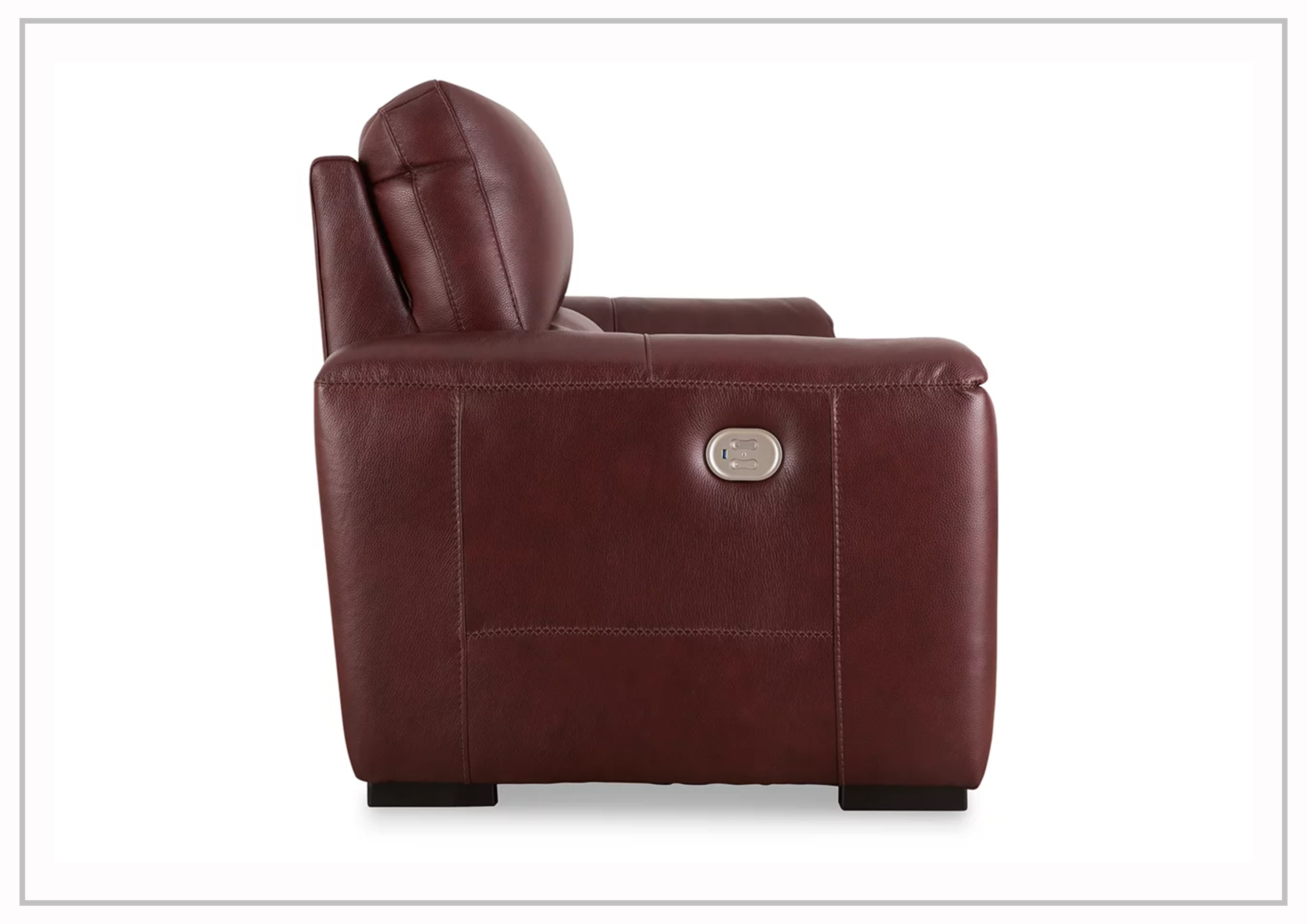 Gio Italia Adriano Premium Leather Dual Power Reclining Sofa - Modern Electric Recliner Couch for Living Room, Home Theater & Lounge Comfort