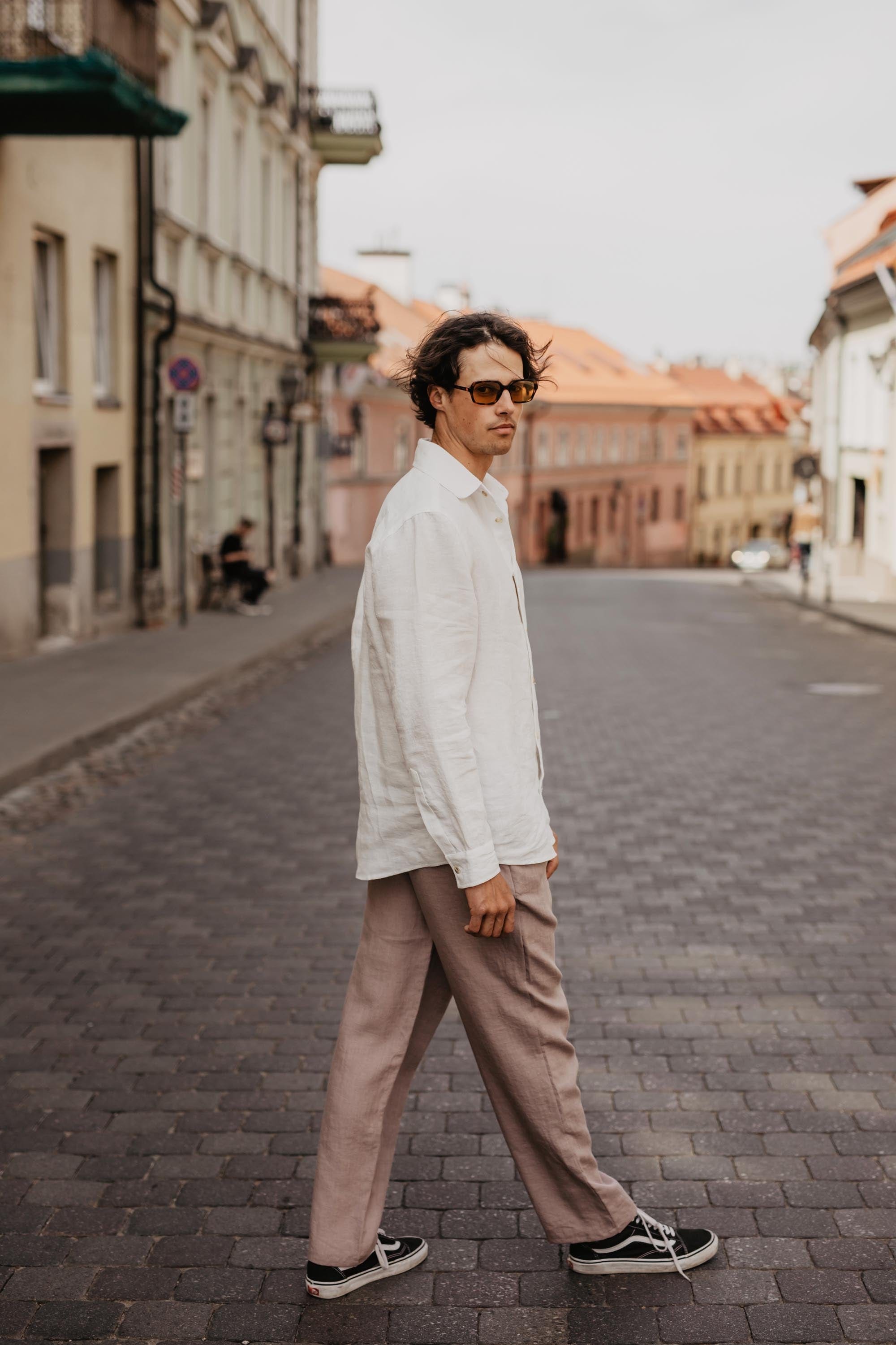 Adonis Men's Linen Pants - Lightweight & Breathable Summer Casual Pants for Men in Multiple Colors | Perfect for Beach, Travel & Lounge Wear