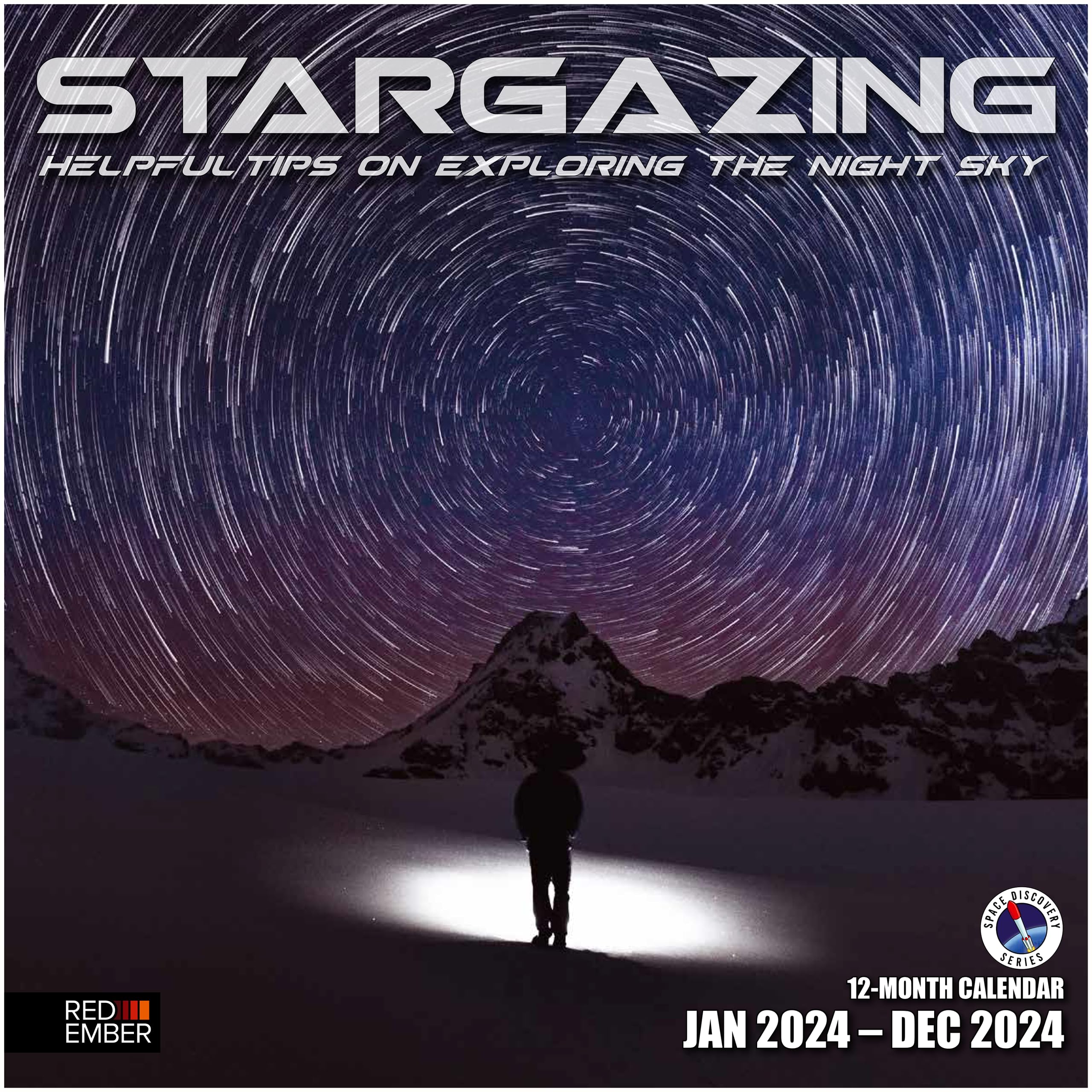 RED EMBER Stargazing Tips 2024 Monthly Wall Calendar | 12 x 24 Inch | Perfect for Astronomy Enthusiasts & Night Sky Observation