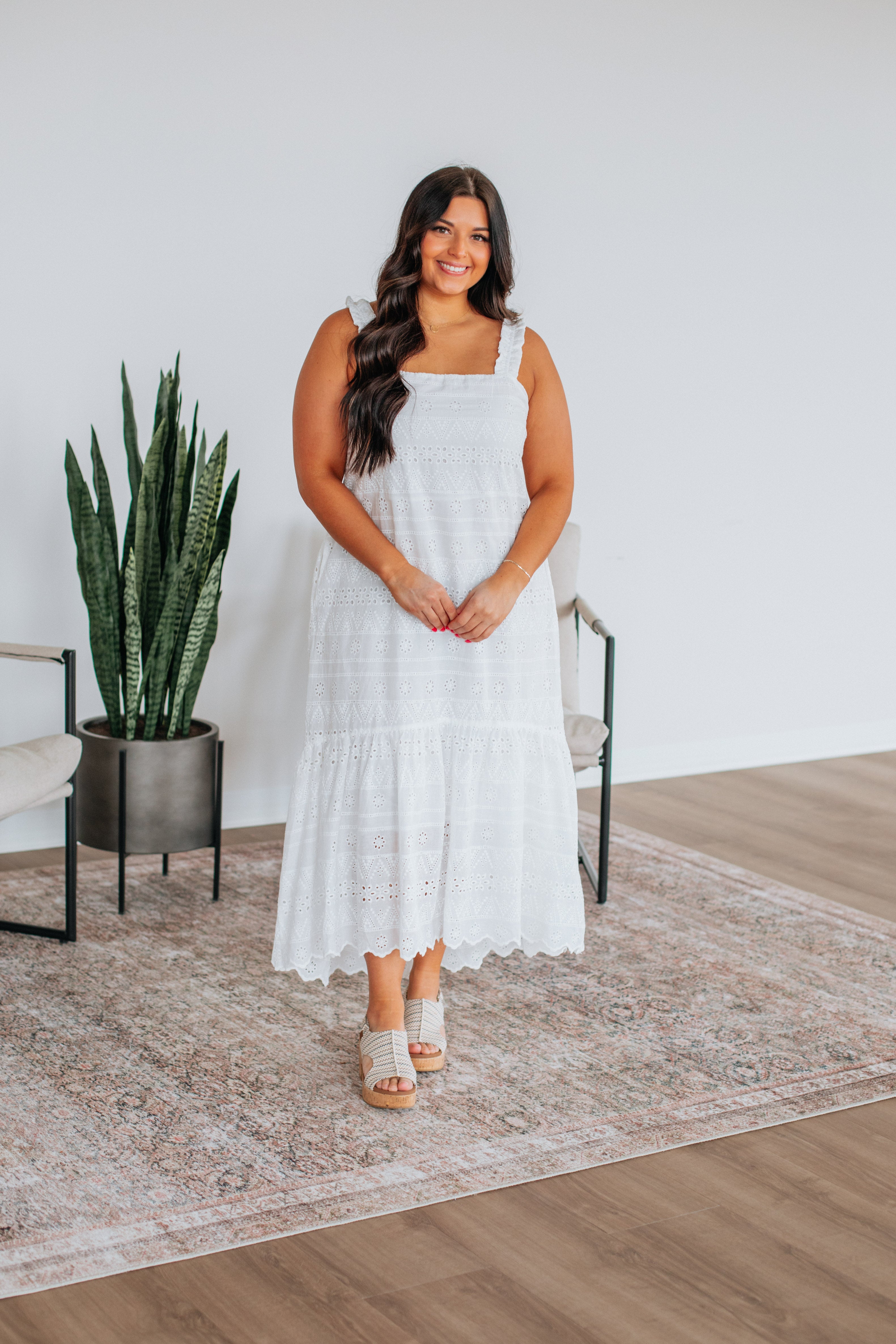 Amalie Dress - Elegant Women's Floral Midi Dress for Casual Wear, Office & Special Occasions | Perfect for Summer, Weddings & Parties