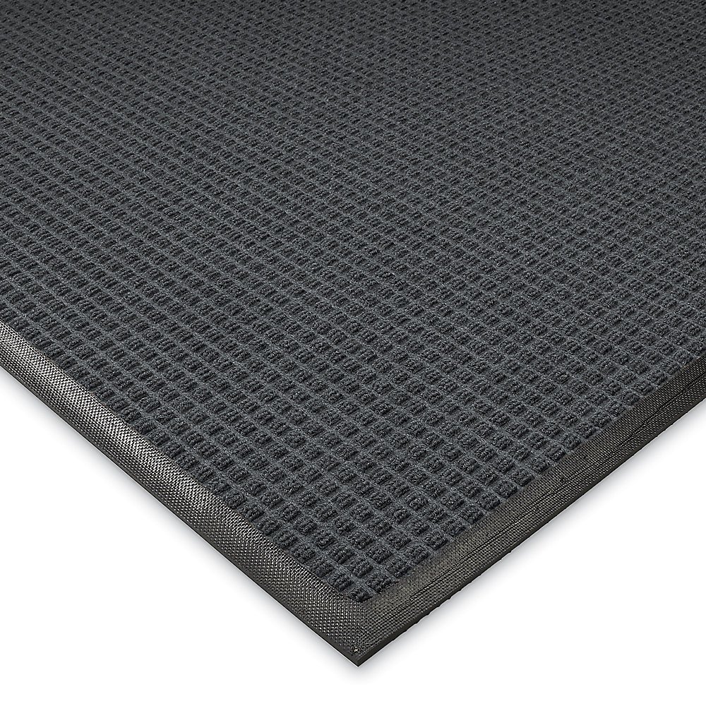 Andersen Waffle Design Rubber Doormat 4x10 Feet with Durable Border - Charcoal Gray - Non-Slip Entryway Rug for Home, Porch, Patio & Office - Weather Resistant Indoor Outdoor Welcome Mat