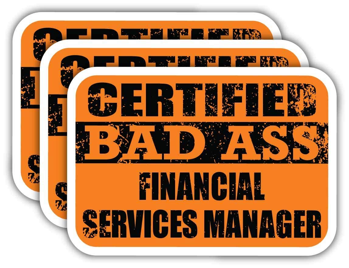 Certified Financial Manager Stickers - Funny Job Gift for Laptops & Cars