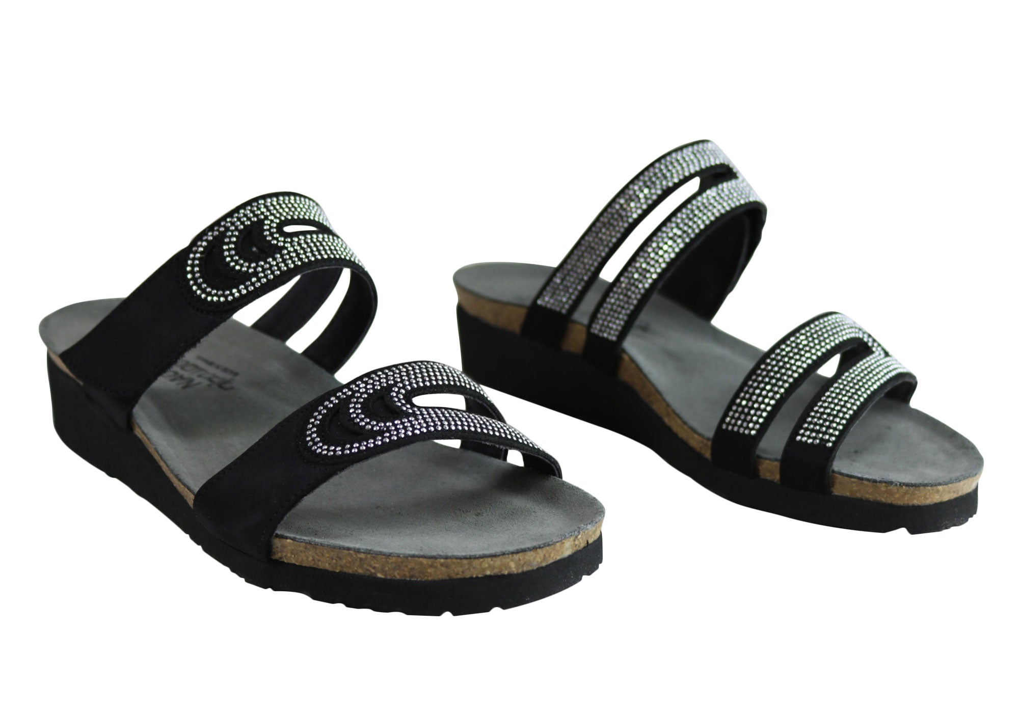 Naot Ainsley Women's Leather Comfortable Cushioned Sandals Slides - Perfect for Summer Walking, Beach Vacation & Casual Outfits