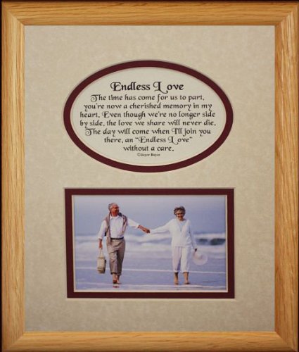 8x10 Endless Love Memorial Picture Frame with Poetry - Cream & Burgundy Mat for Sympathy Gifts, Bereavement Keepsake, Condolence Present | Perfect for Funeral Memorials, Loss of Loved One, Grieving Families