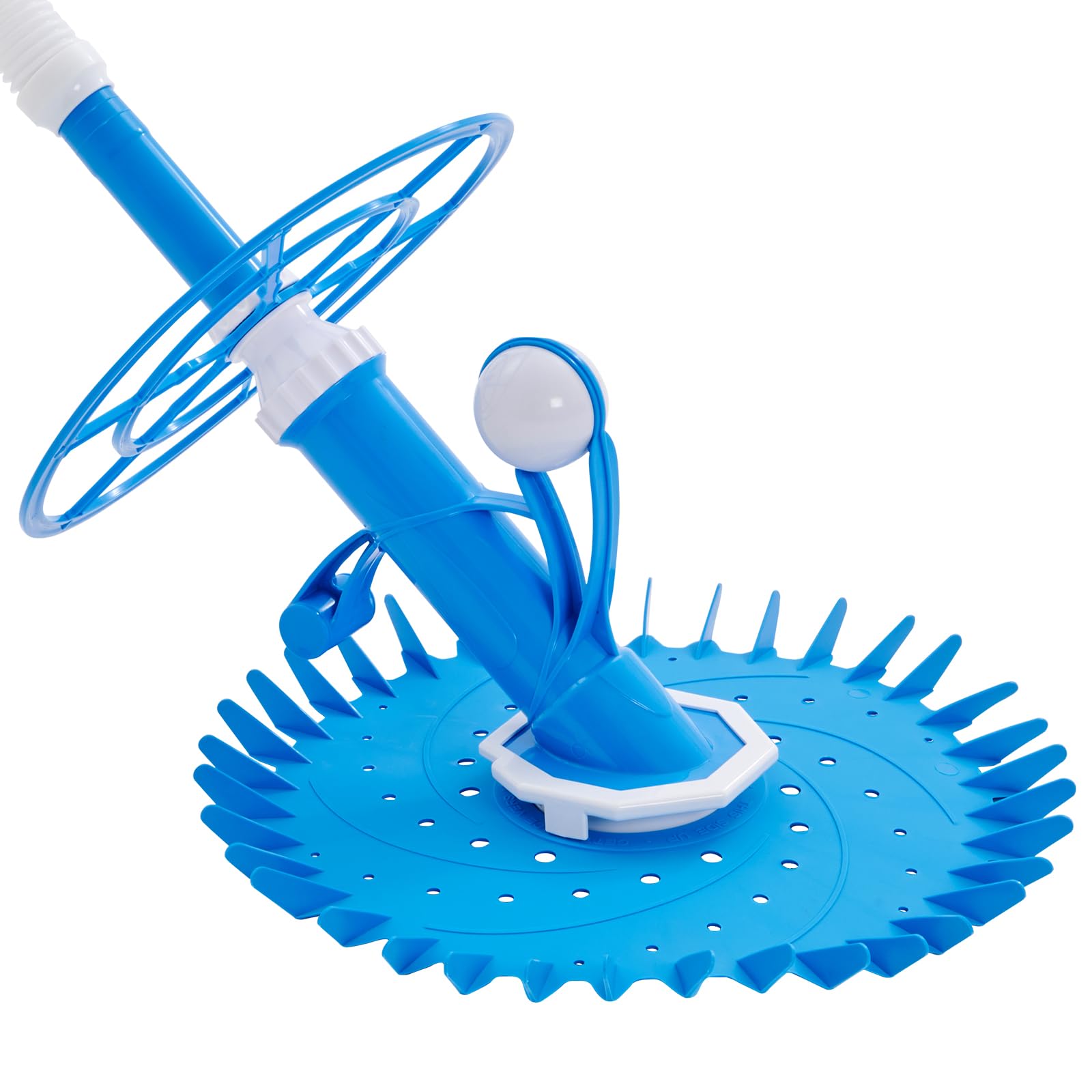 VEVOR Automatic Suction Pool Cleaner - Low Noise Robotic Vacuum with Extra Diaphragm, 10 x 32 in Hoses & 36-Fin Disc - Ideal for Above Ground & Inground Pools - Perfect for Backyard, Vacation Homes & Commercial Use