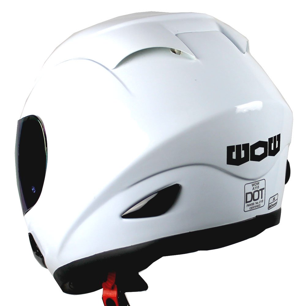 WOW Motorcycle Street Bike Full Face Helmet - DOT Certified, Lightweight & Ventilated for Men & Women - Perfect for Cruiser, Sport Bike & Daily Commuting