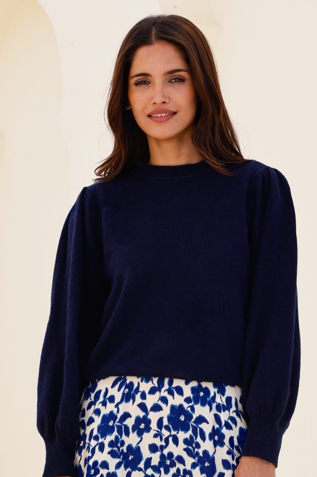 Premium Merino Wool Cashmere Blend Crew Neck Sweater for Men & Women | Soft & Warm Winter Pullover | Navy Blue | Perfect for Casual Wear, Office & Outdoor Activities