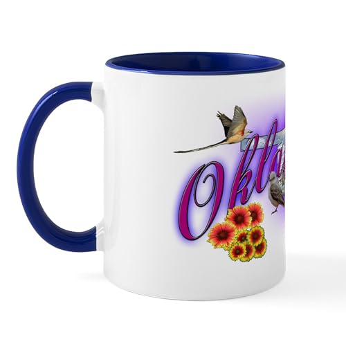 White/Navy Inside - Oklahoma Mug