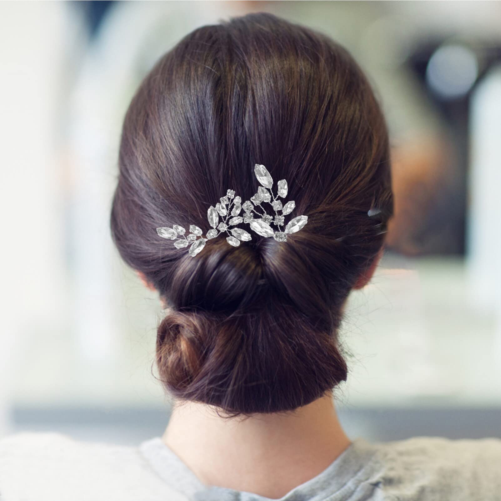Beaupretty 3-Piece Crystal Bridal Hairpin Set for Women - Elegant Wedding Hair Accessories for Buns, Updos & Special Occasions - Perfect for Brides, Prom & Formal Events