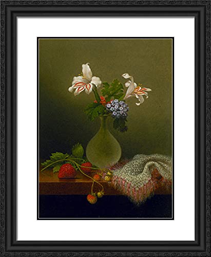 Black Ornate Wood Frame with Double Matting