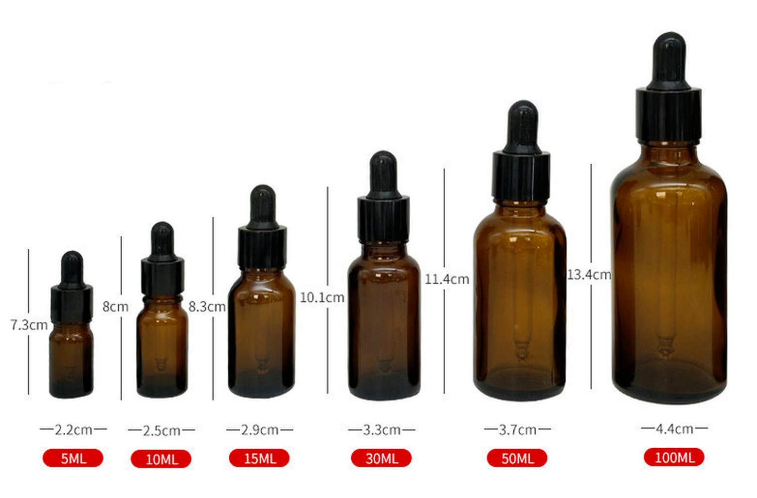2 Pack Brown Amber Glass Bottles with Rubber Dropper Pipette - 5ml for E Juice, Beard Oil & Essential Oils | Leak Proof, UV Protection, Perfect for DIY Mixing, Travel & Gift Giving