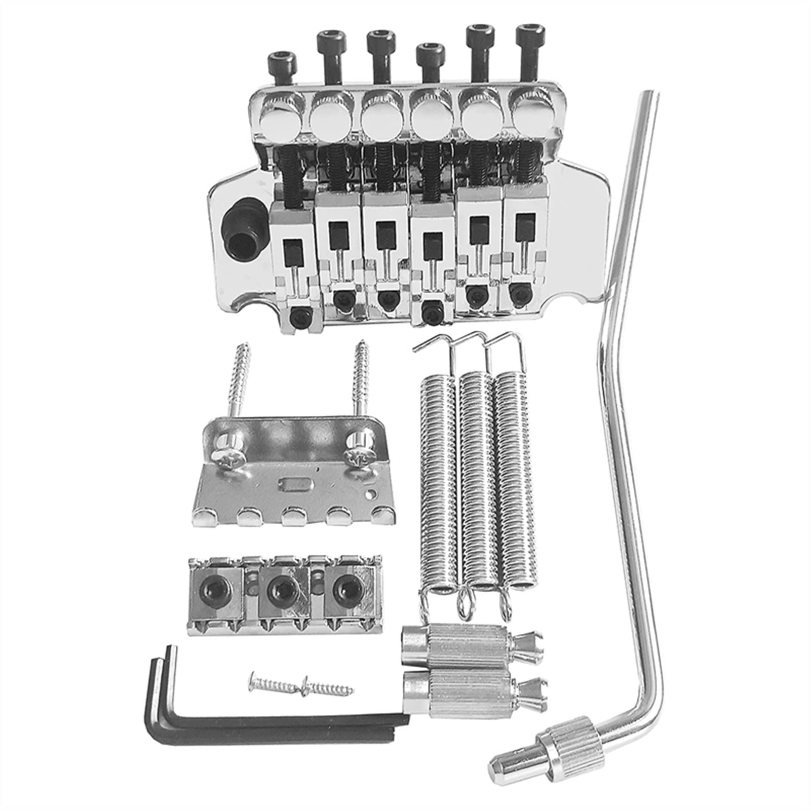 High-Quality Electric Guitar Double Locking Tremolo Bridge System - Vibrato Tailpiece Replacement Part for ST Style Guitars (Green) | Perfect for Rock, Metal & Stage Performances