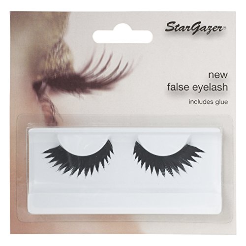 Stargazer Feather Eye Lashes Style 52 - Synthetic False Eyelashes with Glue Included | Perfect for Halloween, Cosplay & Dramatic Makeup Looks