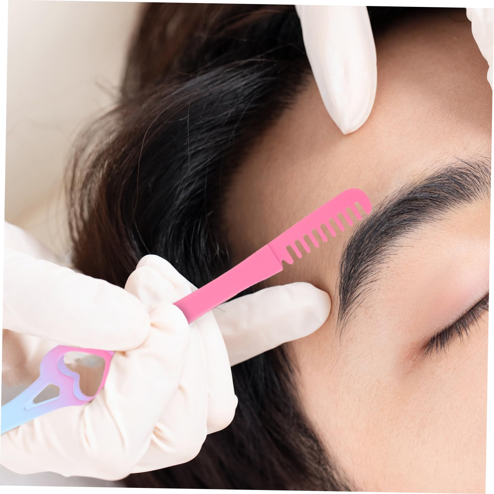 Professional Stainless Steel Eyebrow & Eyelash Tweezers - Slanted Tip Lash Holder for Precise Grooming - Perfect for Salon, Home Use & Makeup Kits