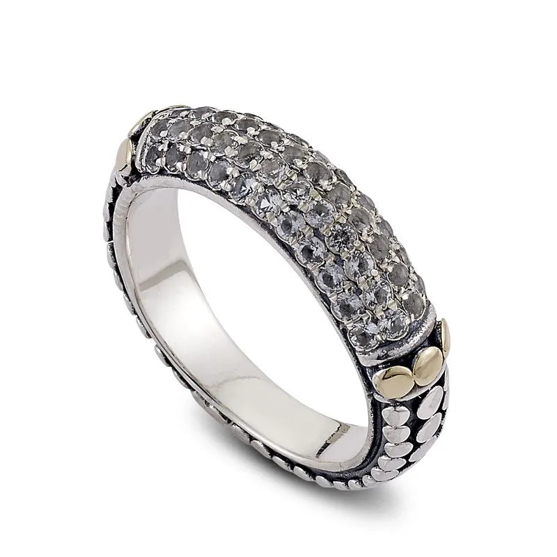 White Topaz Ring for Women - Elegant Dewi Sita Silver Jewelry - Perfect for Weddings, Anniversaries & Special Occasions