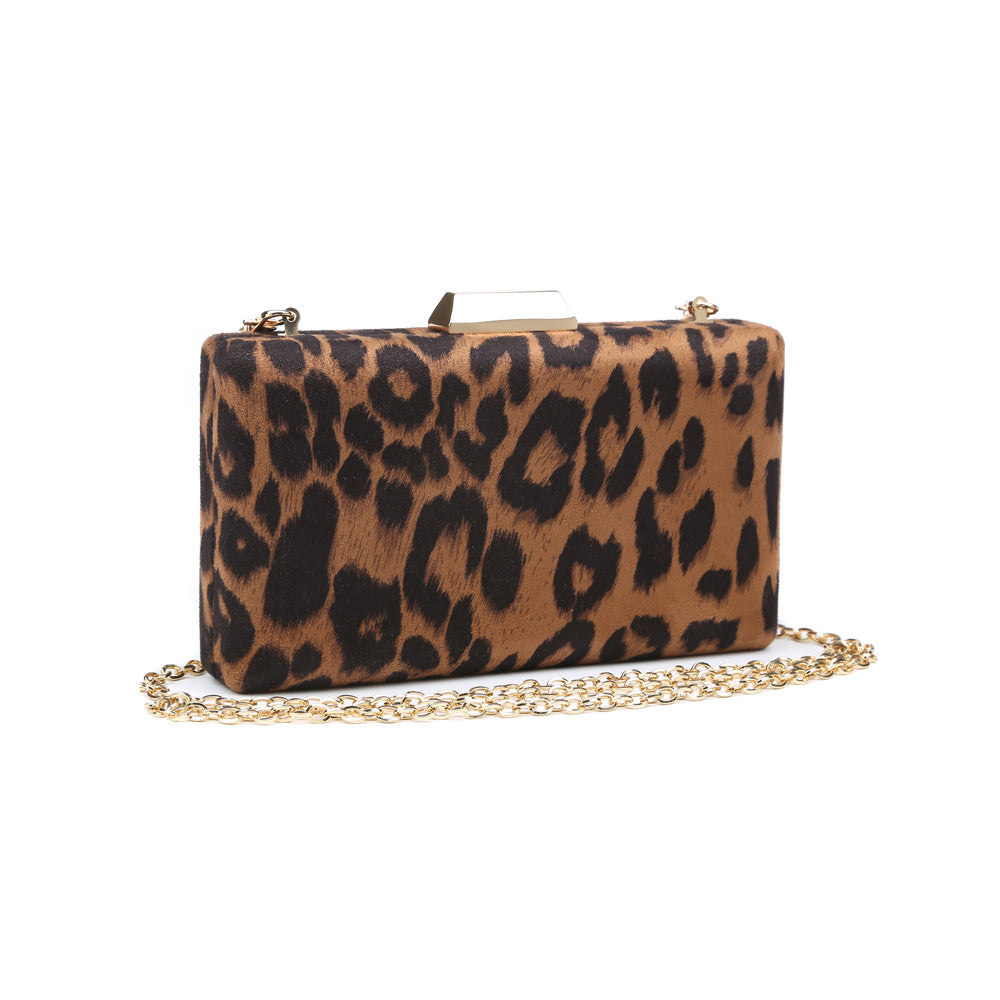 Elegant Flora Leopard Print Evening Clutch Purse for Women - Perfect for Parties, Weddings & Special Occasions