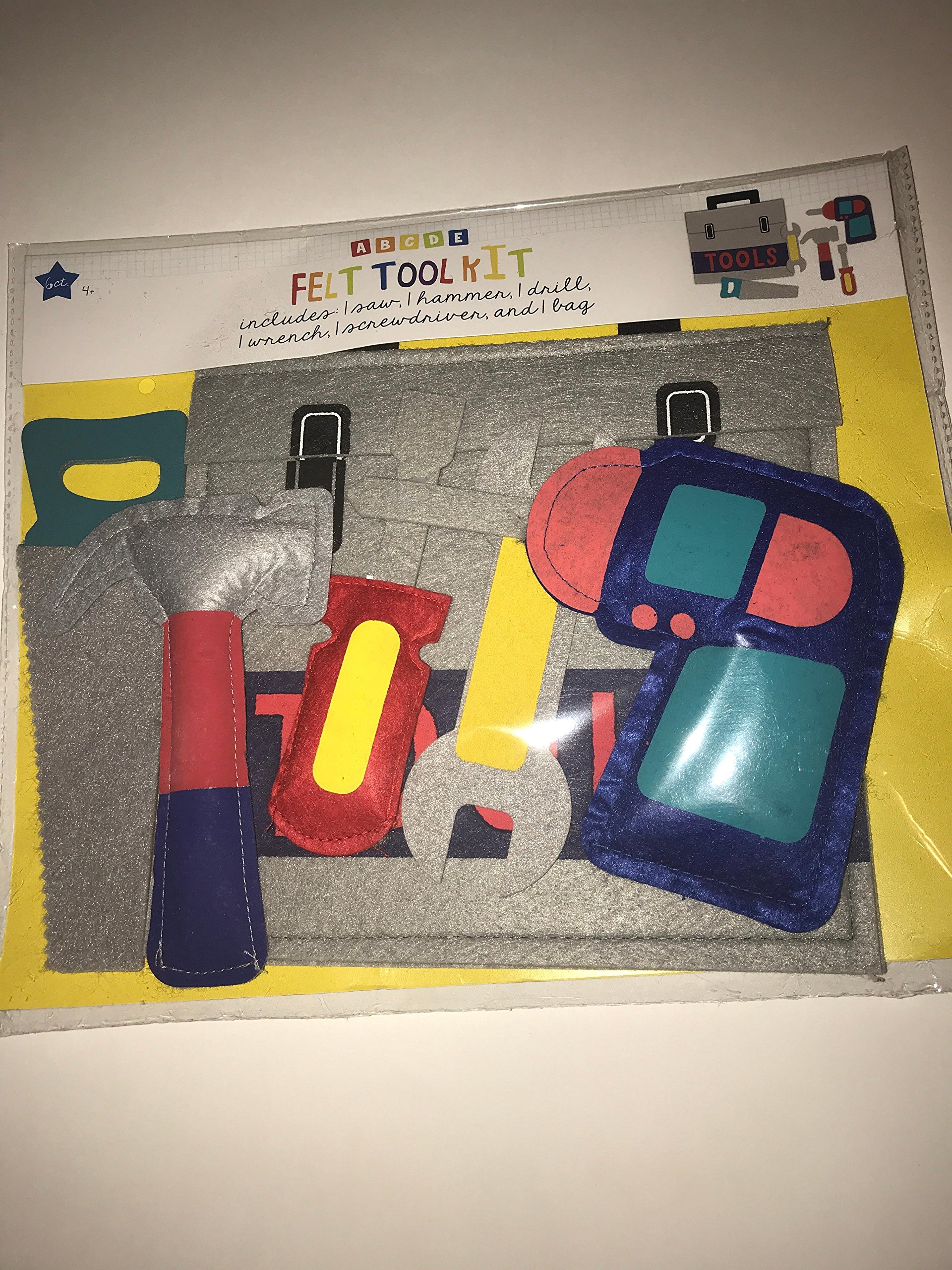 ABCDE Felt Tool Kit for Toddlers & Kids - Pretend Play Construction Toy Set for Boys & Girls Ages 2-5 - Perfect for Early Learning, Role Play & STEM Development