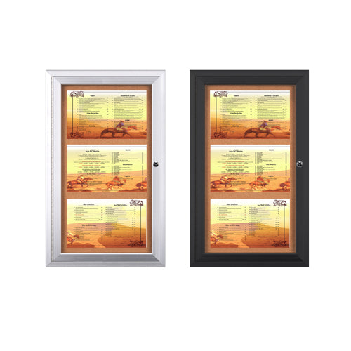 Enclosed Indoor Menu Cases 8.5 x 14 Landscape - Clear Plastic Menu Holders for Restaurants, Cafes & Hotels - Durable Display Stands for Tabletop Menus, Wine Lists & Specials