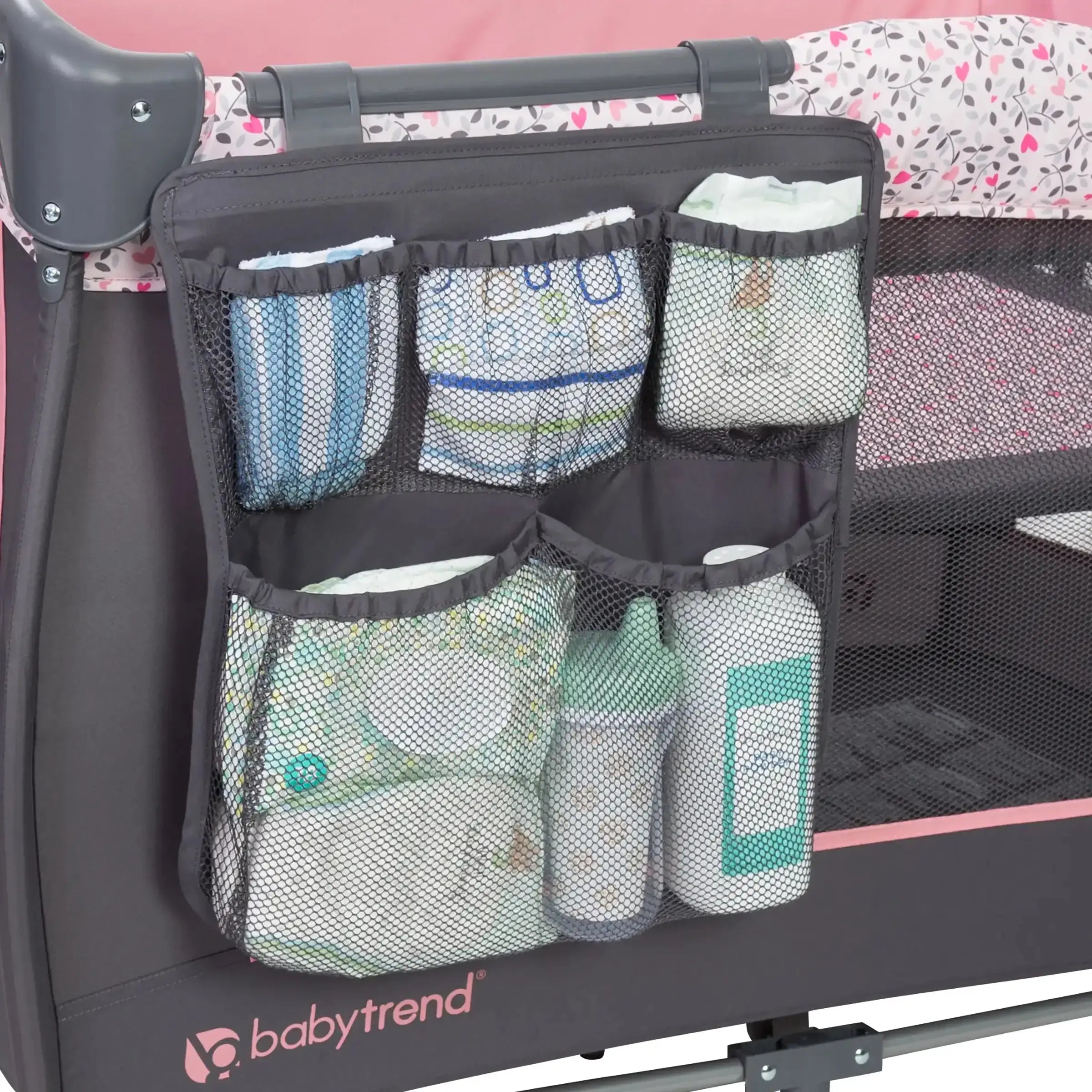 Trend E Nursery Center® Playard - Portable Baby Playpen with Breathable Mesh, Lightweight & Foldable for Travel, Home, Daycare - Safe Play Area for Infants & Toddlers