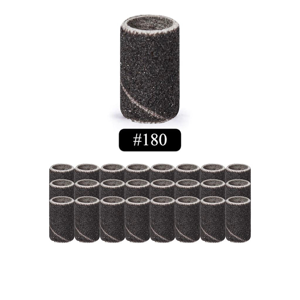180 Grit Sanding Bands for Woodworking & Metal Polishing - Fine Grit Sanding Sleeves for Drill Bits, Rotary Tools - Perfect for DIY Projects, Furniture Refinishing & Crafting