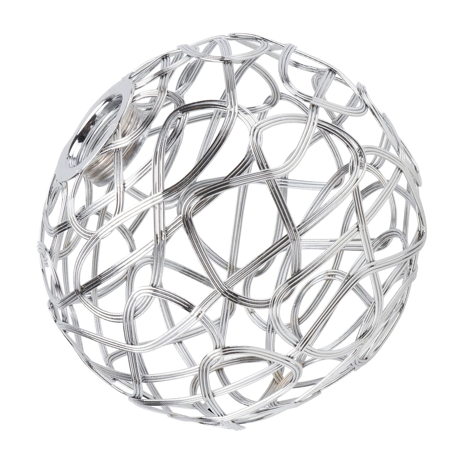 Vintage Iron Pendant Light Fixture - Hollow Ball Cage Lampshade Clip-On Table Lamp Shade for Home Decor, Living Room, Bedroom & Cafe Lighting - Metal Light Accessories for Table/Floor/Basket Lamps