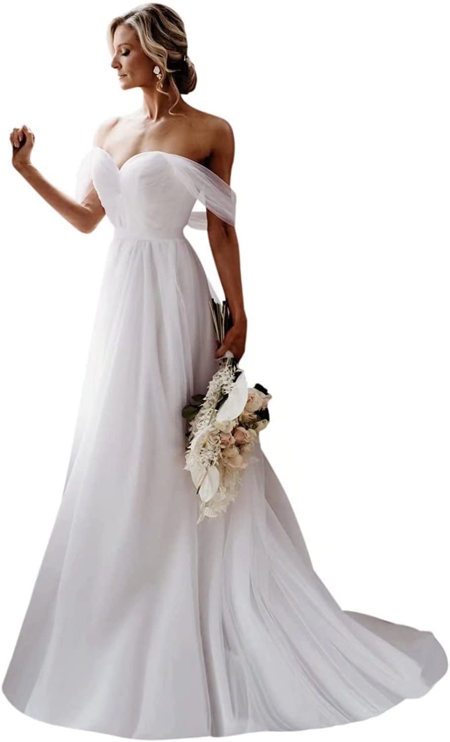 Xiary Women's Wedding Dresses 2024 - Elegant Bridal Gowns for Bride, Perfect for Church Ceremony, Beach Wedding & Formal Reception