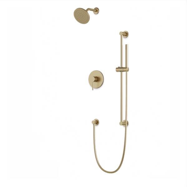 Premium 2-Way Pressure Balance Shower Trim Kit with Rainfall Shower Head & Handheld Shower on Adjustable Slide Bar - Perfect for Master Bathrooms and Spa-Like Shower Experience