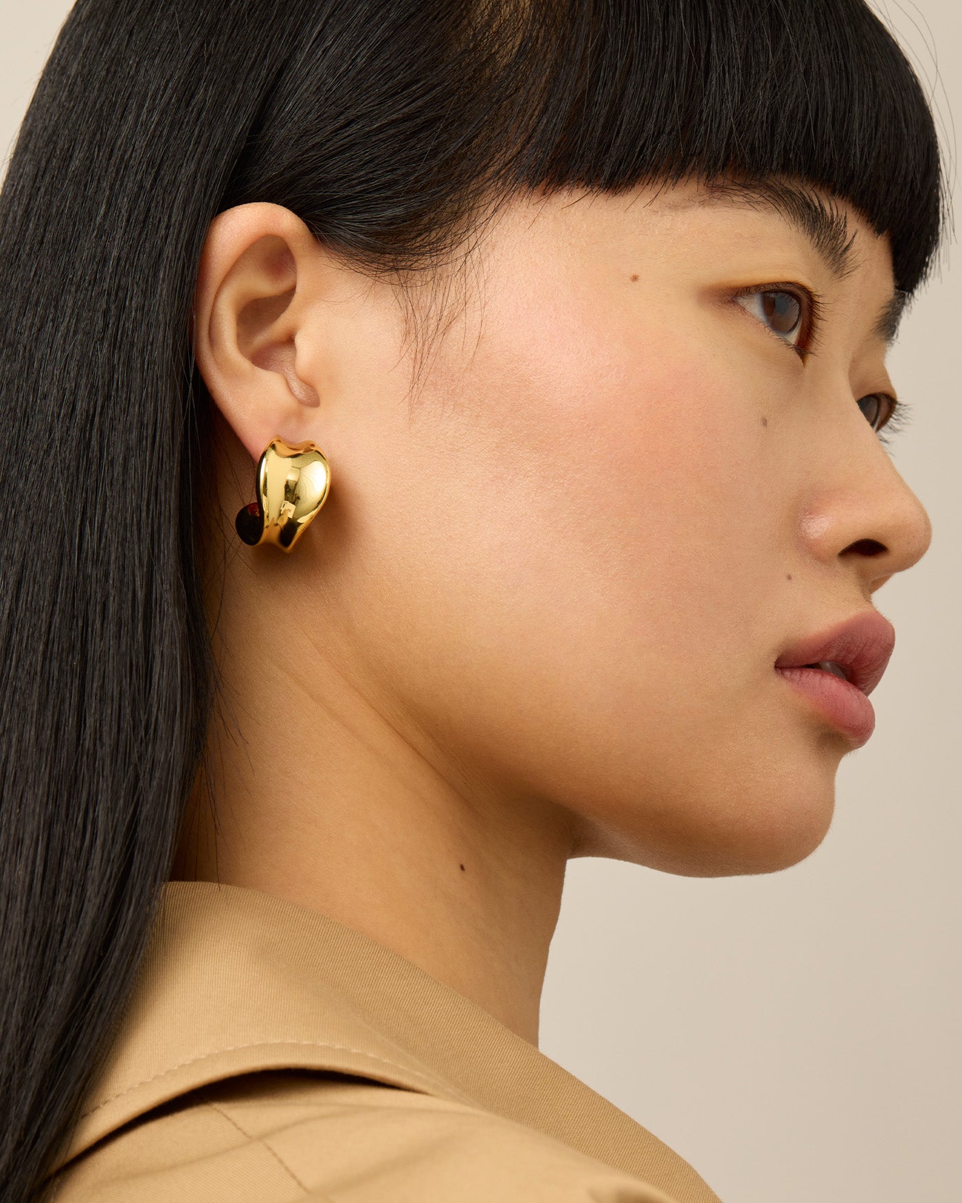 Chunky Doune Hoops - Trendy Gold Plated Statement Earrings for Women | Perfect for Parties, Weddings & Everyday Wear