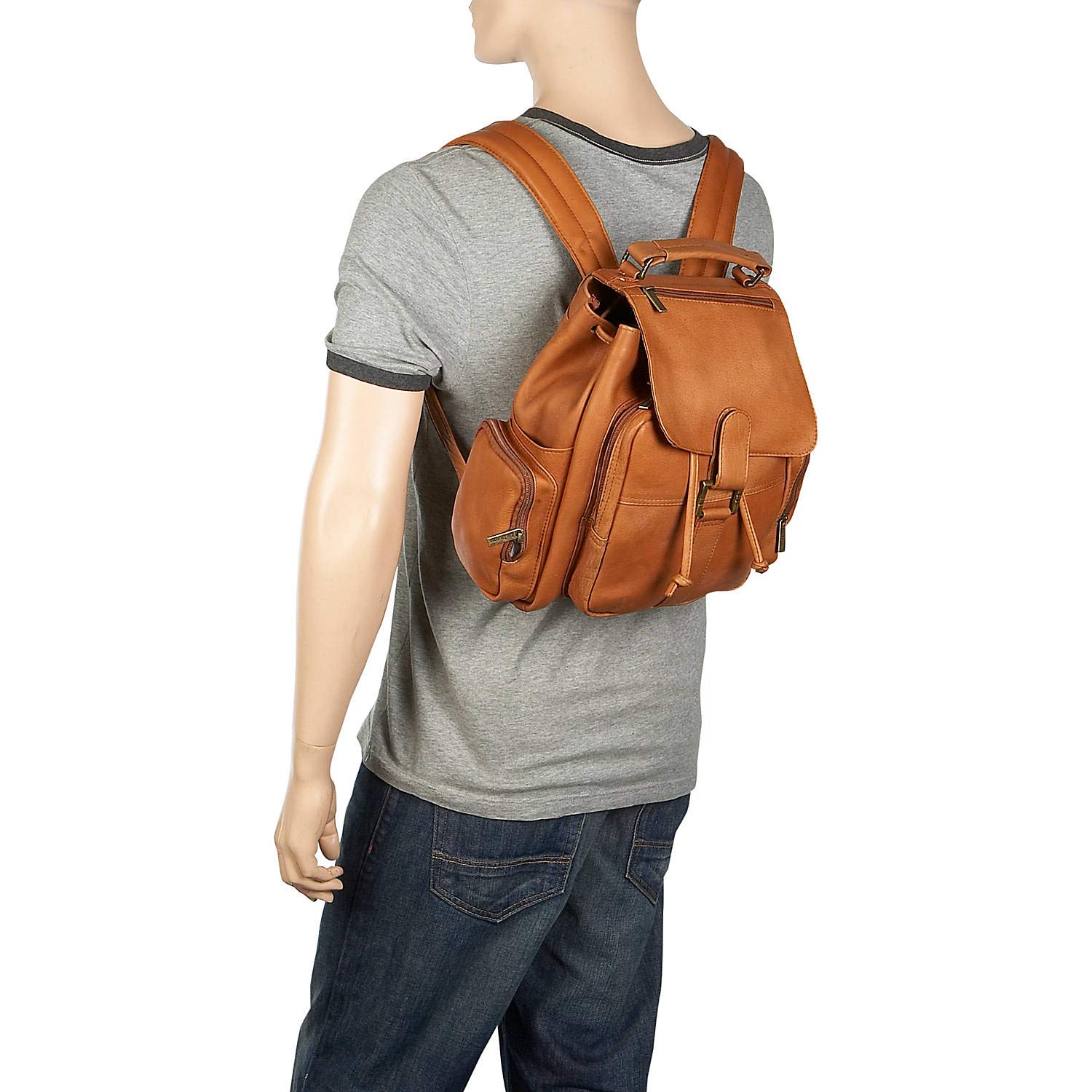 Premium Full-Grain Colombian Vaquetta Leather Backpack for Women - 15