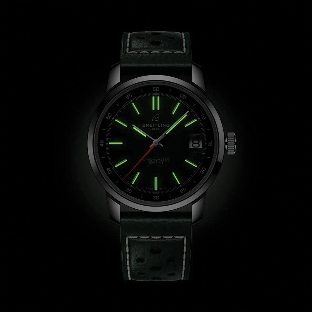 Top Time B31 38mm Green Leather Strap Watch - Perfect for Casual Wear, Office & Special Occasions