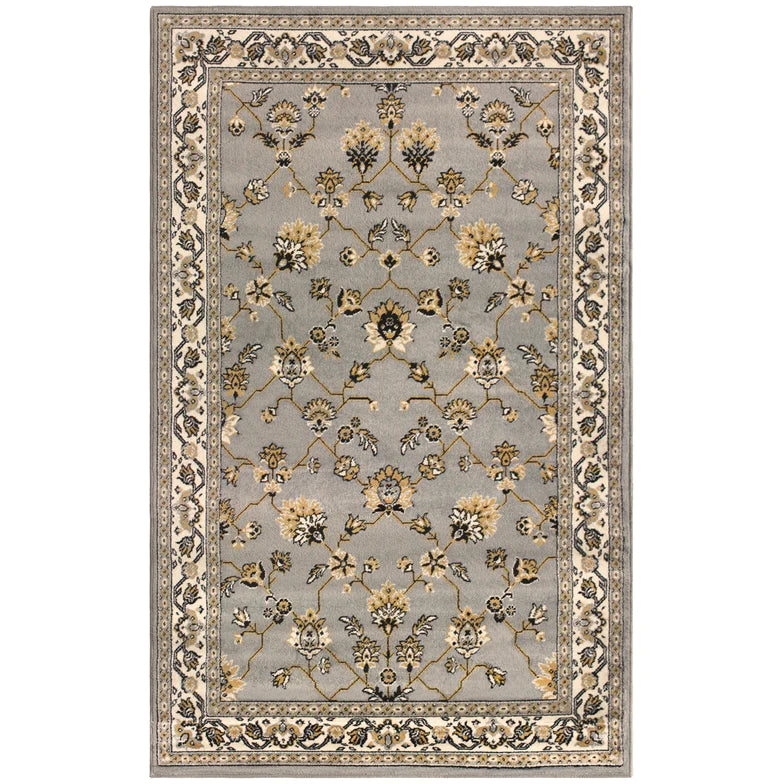 Kingfield Traditional Floral Indoor Area Rug - Non-Slip Soft Living Room Bedroom Runner Carpet - Perfect for Home Decor, Hallway, and Entryway