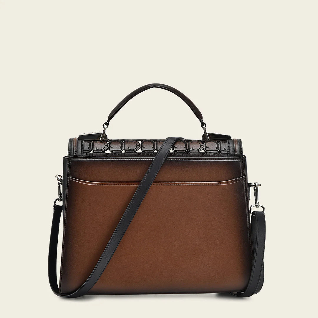 BOD0RRS Women's Casual Western Cowhide Leather Bag - Stylish Brown Crossbody Purse for Everyday Use, Travel & Work